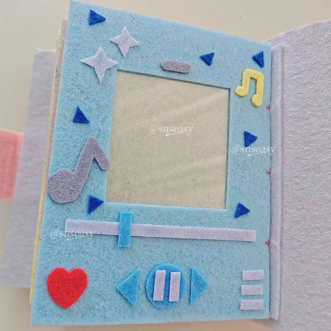 Handmade “Birthday Wishes” Felt Photo Album | A Musical Keepsake of Love & Celebration