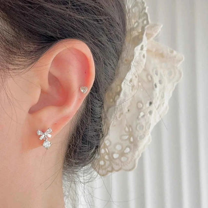 "Hepburn Bow" 999 Pure Silver Bow Stud Earrings - Chic and Versatile (Copy)