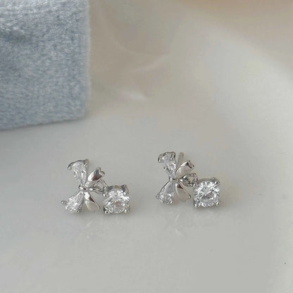 "Hepburn Bow" 999 Pure Silver Bow Stud Earrings - Chic and Versatile (Copy)