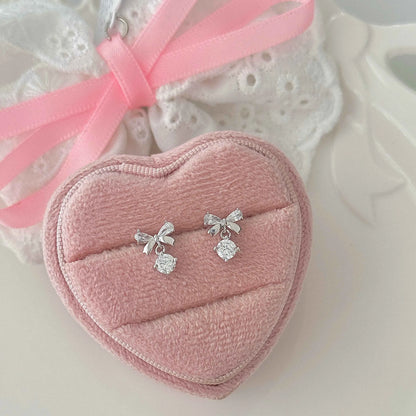 "Hepburn Bow" 999 Pure Silver Bow Stud Earrings - Chic and Versatile (Copy)