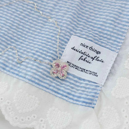 "Lucky Clover Tale" 925 Sterling Silver Necklace with 5A Zircon – Sweet, Sparkling & Fortunate (Copy)