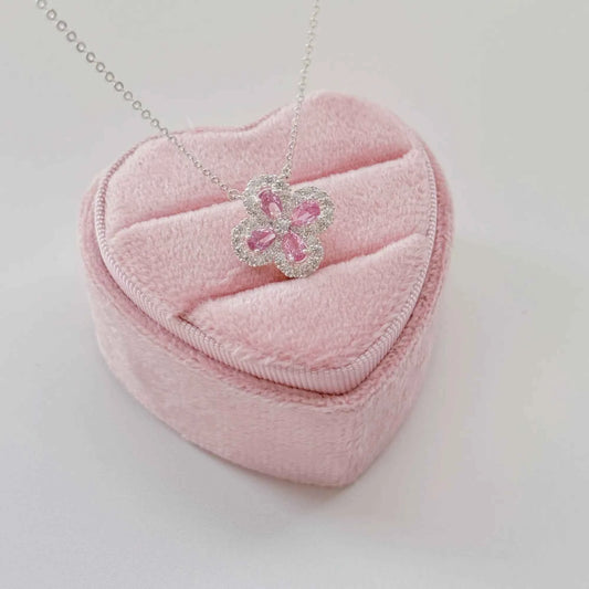 "Lucky Clover Tale" 925 Sterling Silver Necklace with 5A Zircon – Sweet, Sparkling & Fortunate (Copy)