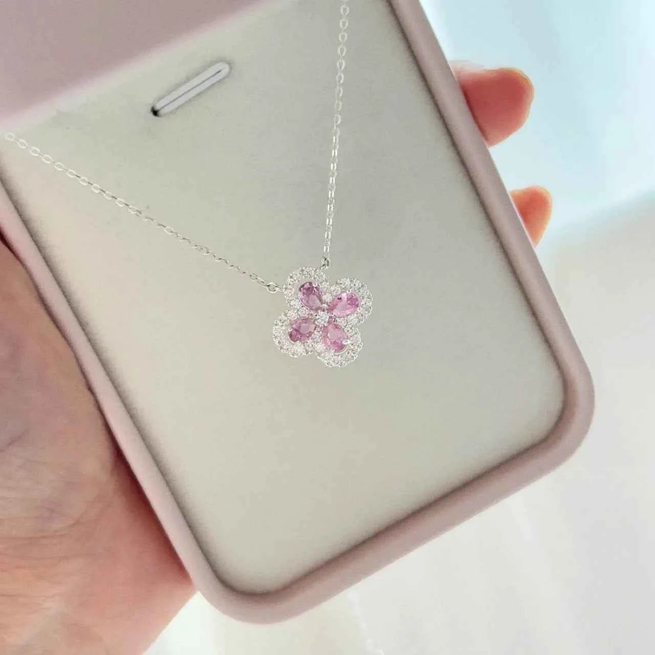 "Lucky Clover Tale" 925 Sterling Silver Necklace with 5A Zircon – Sweet, Sparkling & Fortunate (Copy)