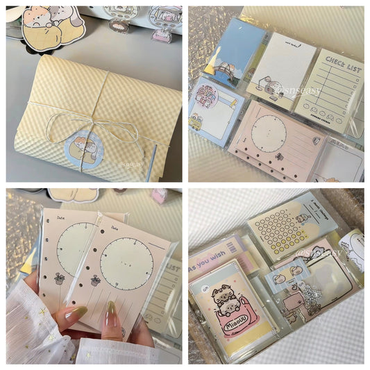 Meow & Bun All-in-One Cute Stationery Set – 15-Piece Gift Box for Journal Lovers