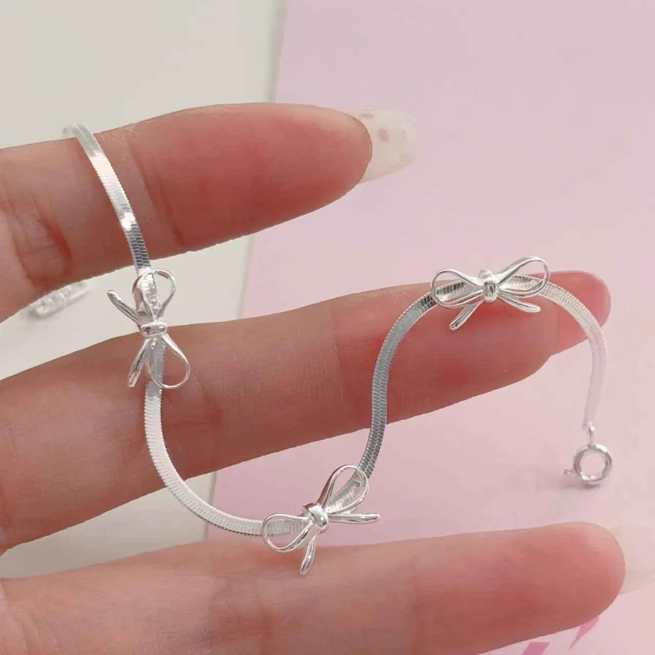 "Mini Butterfly" 925 Sterling Silver Snake-Chain Bracelet – Delicate & Graceful (Copy)