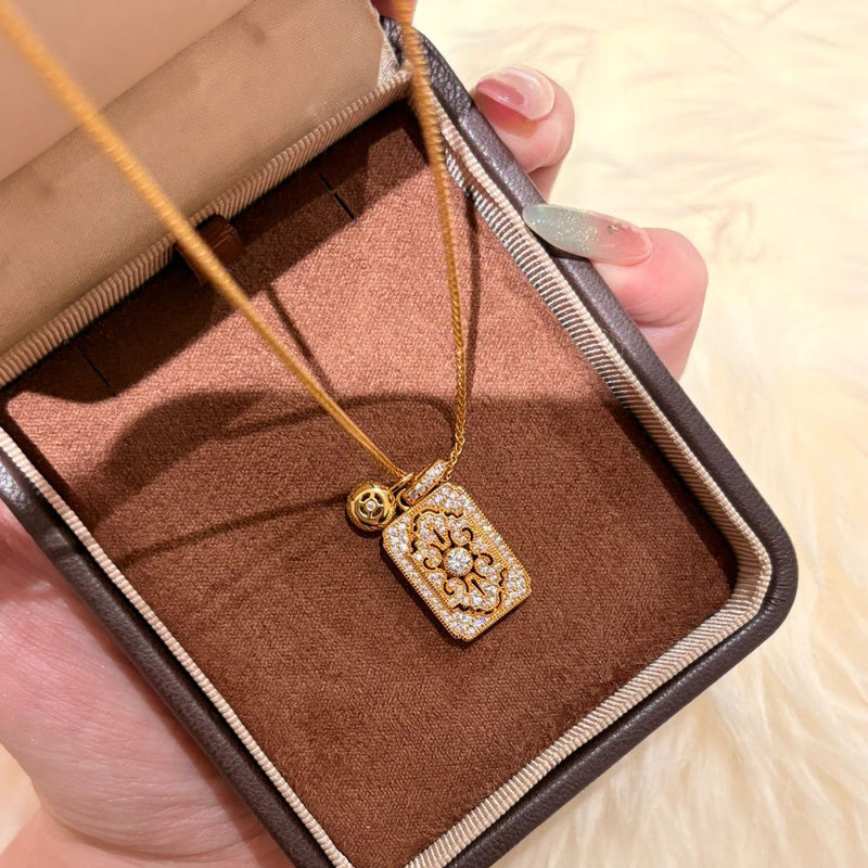 Vintage Lucky Pendant Necklace