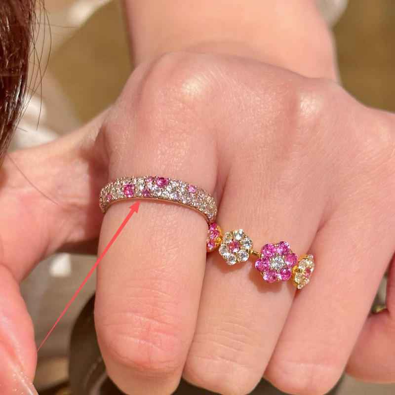 Colorful Blossom Open Ring