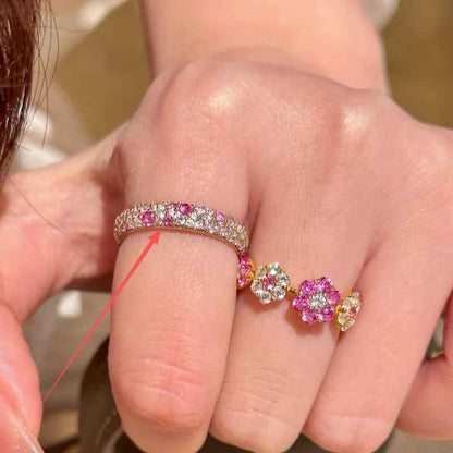 Colorful Blossom Open Ring