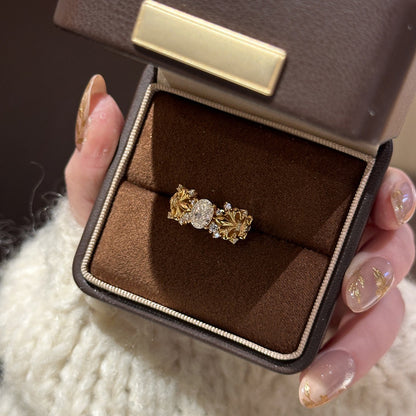 Vintage Iris Open Ring