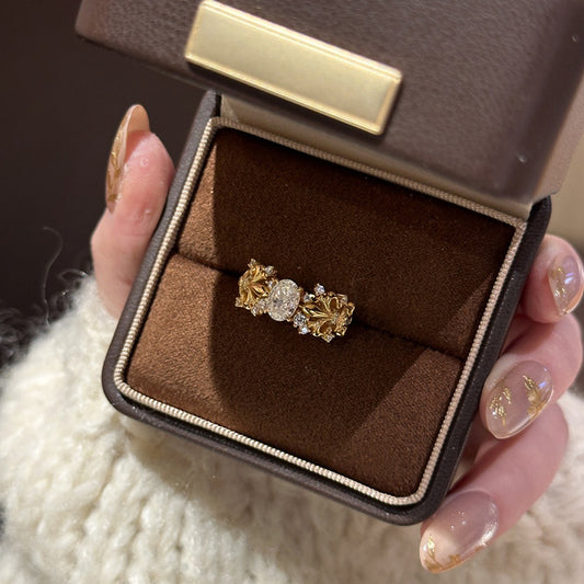 Vintage Iris Open Ring