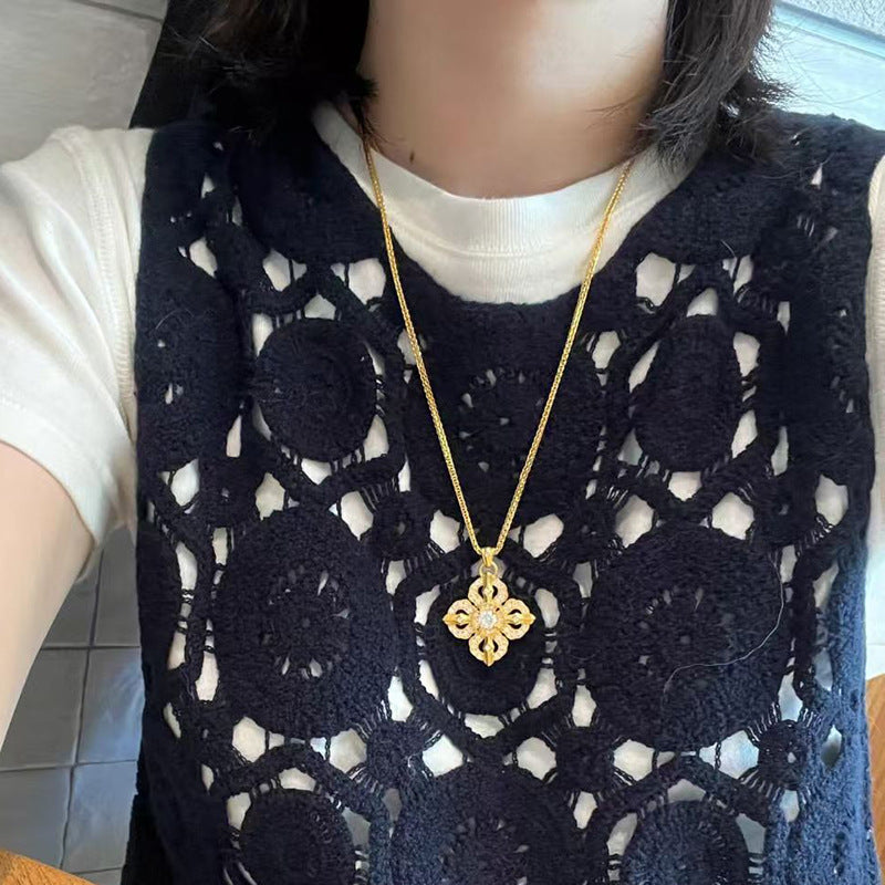 Vintage Cross Pendant Necklace