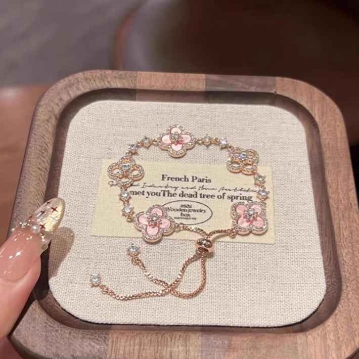 Pink Clover Jewelry Set