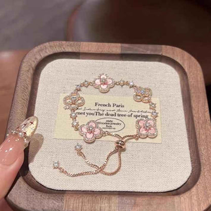 Pink Clover Jewelry Set