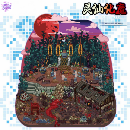 Original Plus Pixel Style 4.0 – 3D Miniature Sticker Scenes - 2 Theme Sets: Spirit Fairy Magic | Shelter No. 22