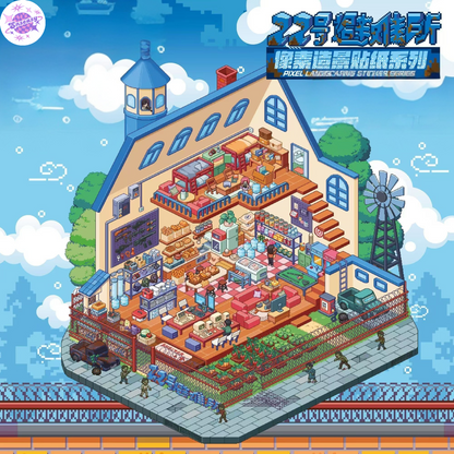 Original Plus Pixel Style 4.0 – 3D Miniature Sticker Scenes - 2 Theme Sets: Spirit Fairy Magic | Shelter No. 22