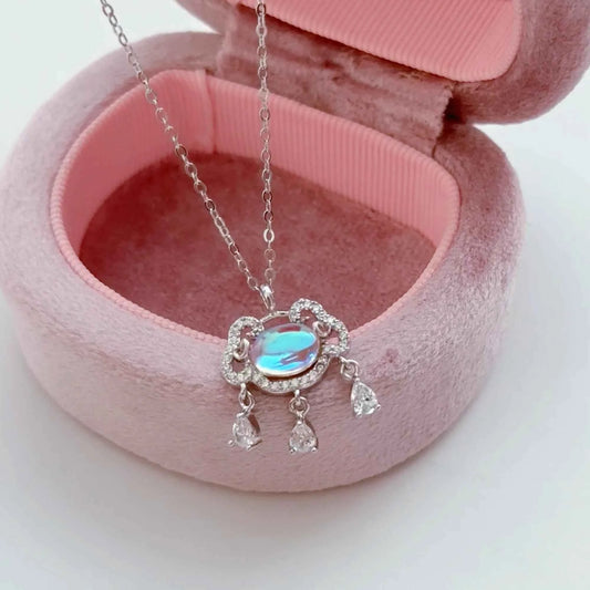 "Peace Lock" 999 Pure Silver Necklace – Guardian of Color & Calm (Copy)