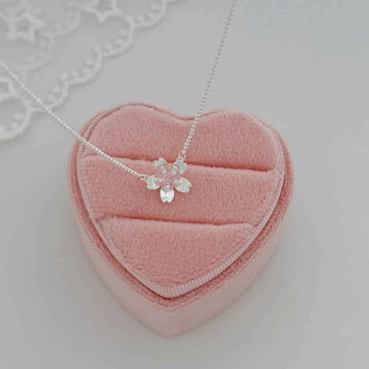 "Peach Blossom Mile" 925 Sterling Silver Necklace – Sweet-Girl Romance (Copy)
