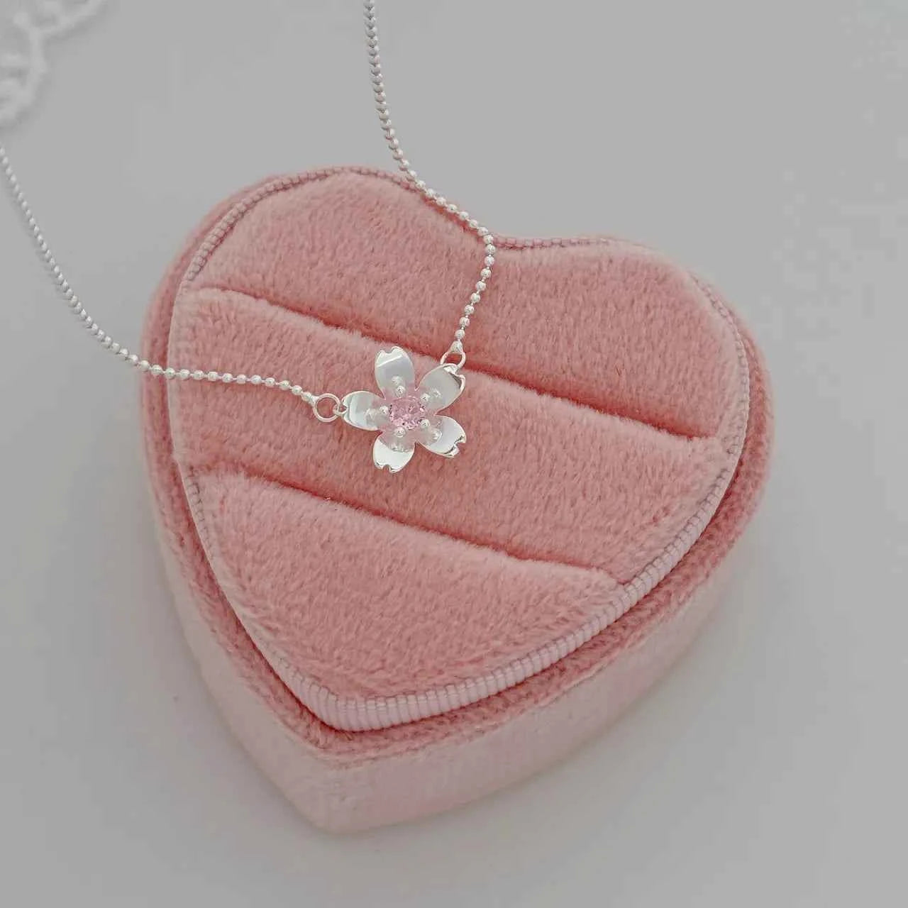 "Peach Blossom Mile" 925 Sterling Silver Necklace – Sweet-Girl Romance (Copy)