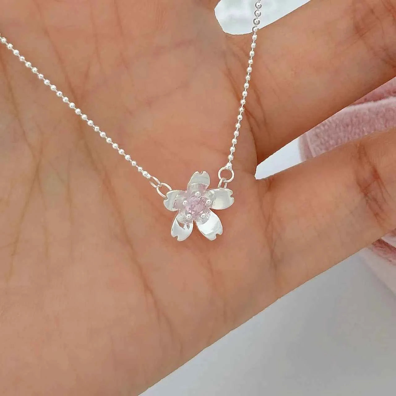 "Peach Blossom Mile" 925 Sterling Silver Necklace – Sweet-Girl Romance (Copy)