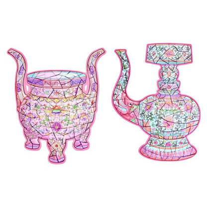 Plus Antique Restoration – 3D Miniature Sticker Scenes - 4 Theme Sets: Golden Bowl | Wishful Vase | Ancient Censer | Vintage Wine Pot