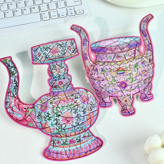 Plus Antique Restoration – 3D Miniature Sticker Scenes - 4 Theme Sets: Golden Bowl | Wishful Vase | Ancient Censer | Vintage Wine Pot