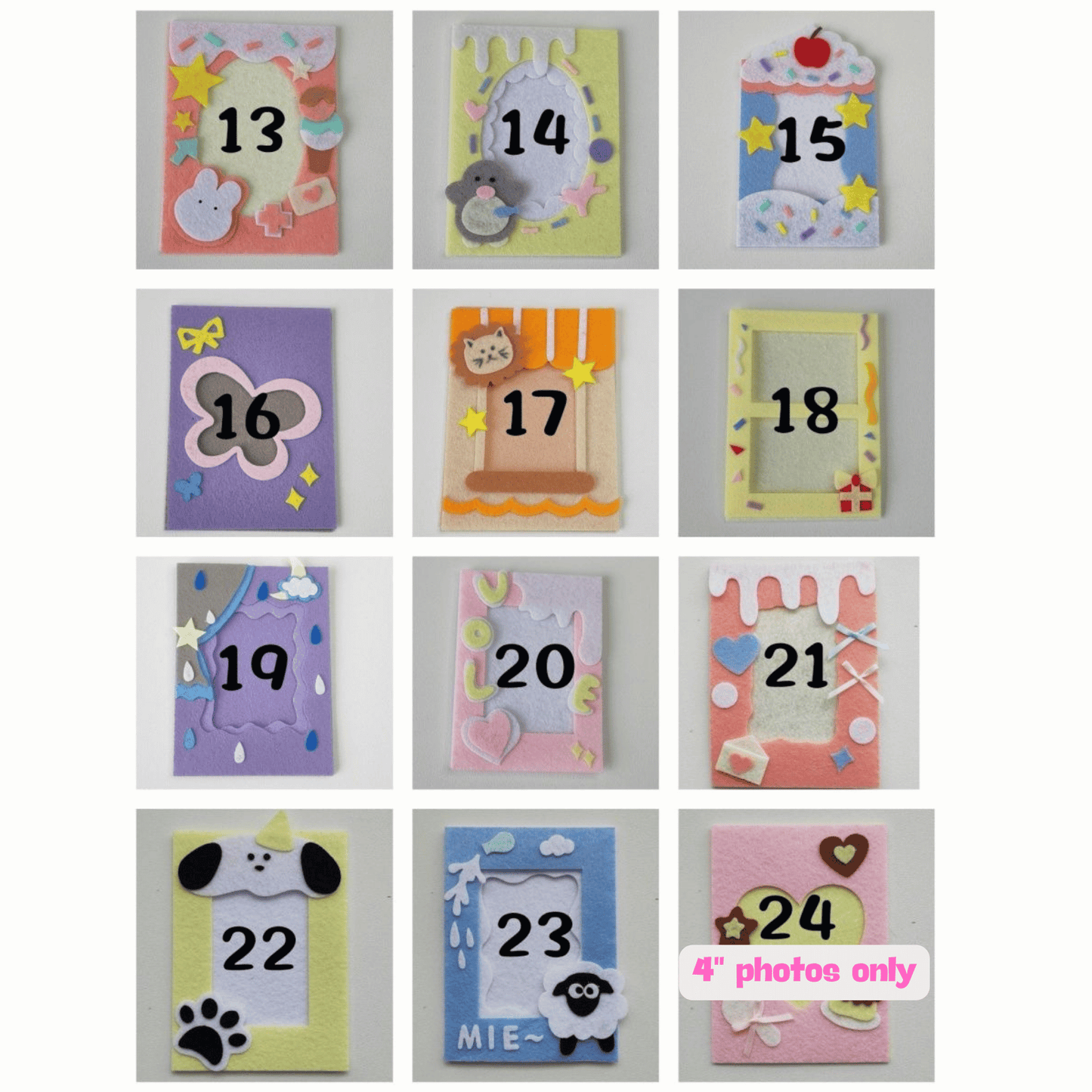 DIY Felt Photo Album Inner Page Kit – Handmade Pre-cut Craft Set (36 Styles)
