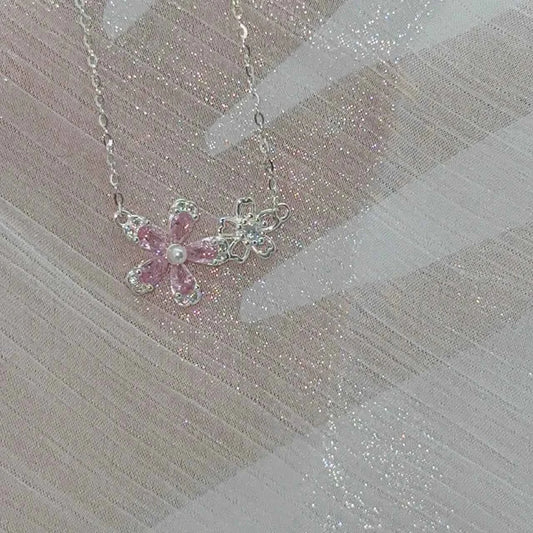 "Sakura Cheese" 925 Sterling Silver Floral Necklace – Sweet, Soft & Gift-Ready (Copy)