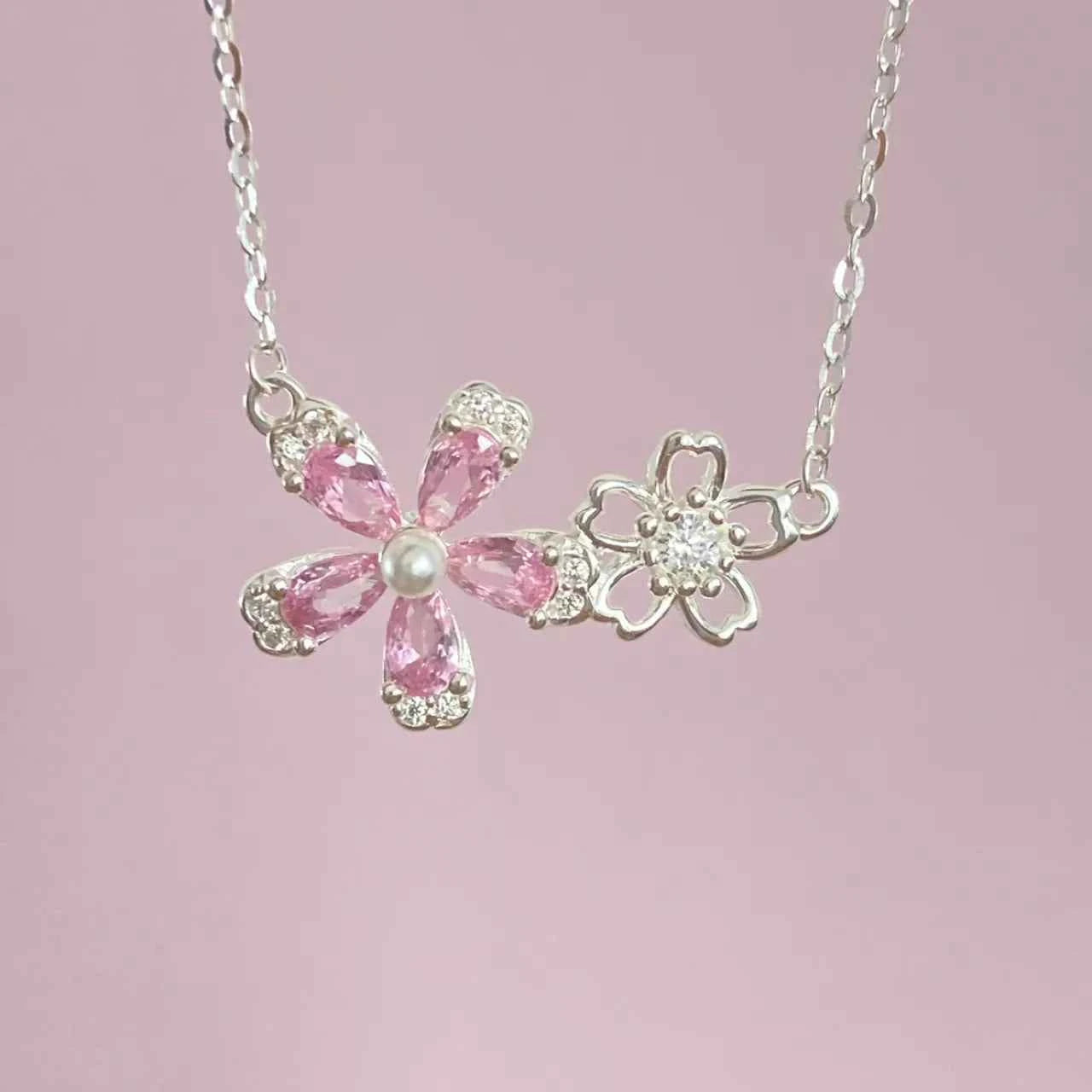 "Sakura Cheese" 925 Sterling Silver Floral Necklace – Sweet, Soft & Gift-Ready (Copy)