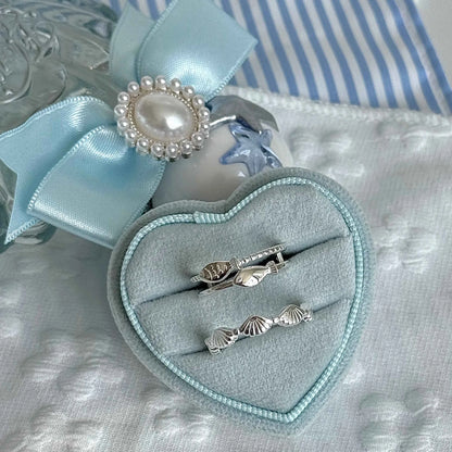 "Shell Fisherman's Island" 925 Sterling Silver Shell and Double Fish Ring - Unique and Charming (Copy)