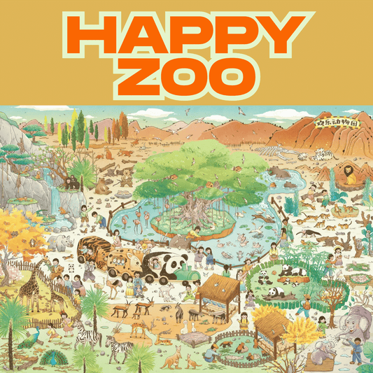 Super Plus! Cute Zoo – 3D Miniature Scene Stickers – 2 Theme Sets: Happy Zoo | Panda Zoo