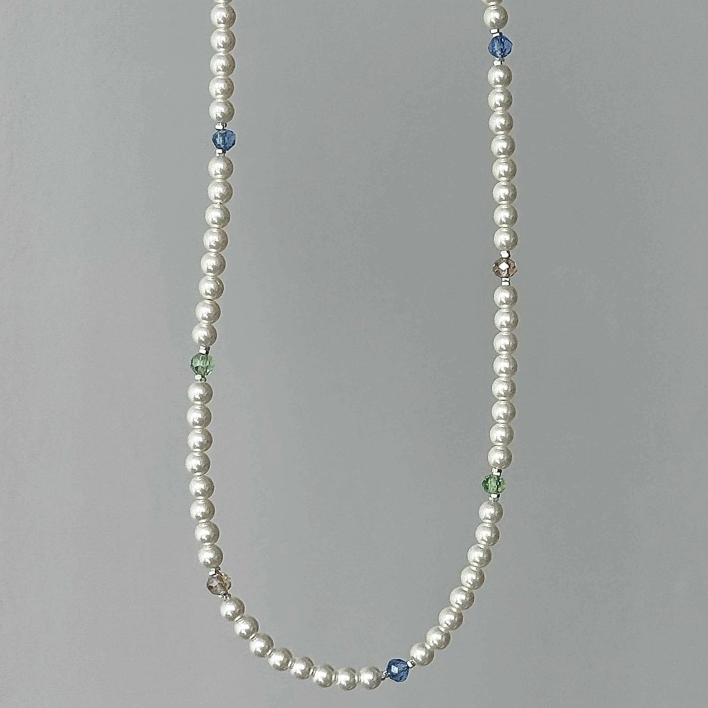 "Yingluo" 925 Sterling Silver Necklace with Pearls and Czech Beads - Unique and Gentle (Copy)