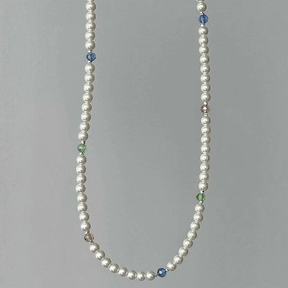"Yingluo" 925 Sterling Silver Necklace with Pearls and Czech Beads - Unique and Gentle (Copy)
