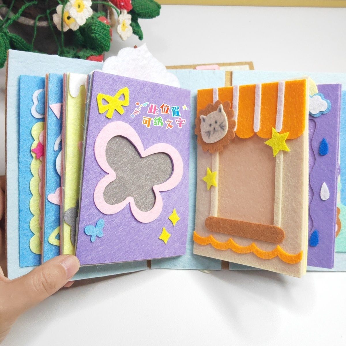 DIY Felt Album Craft Kit – Pre-cut Handmade Set with Cover & 10 Pages (Birthday / Anniversary Themes)
