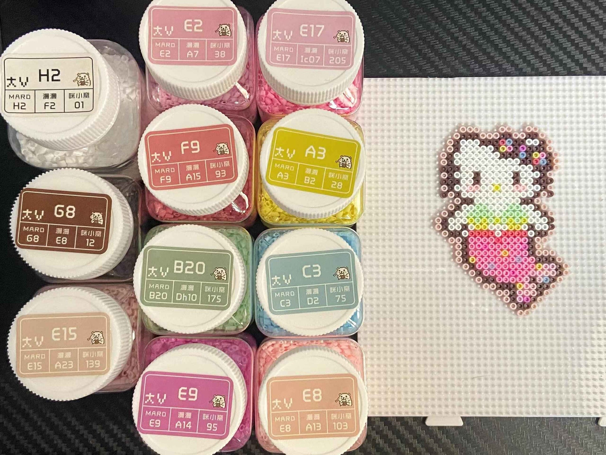 Ocean Sweetheart Twin Mermaid – Hello Kitty Keychain, Handmade Fuse Perler Bead