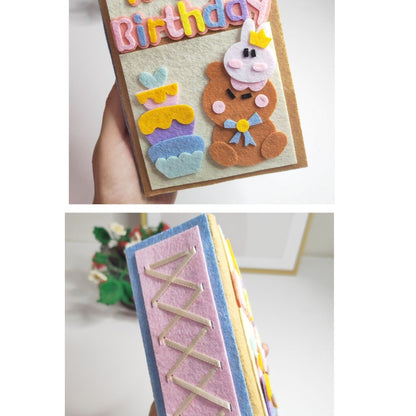 DIY Felt Album Craft Kit – Pre-cut Handmade Set with Cover & 10 Pages (Birthday / Anniversary Themes)